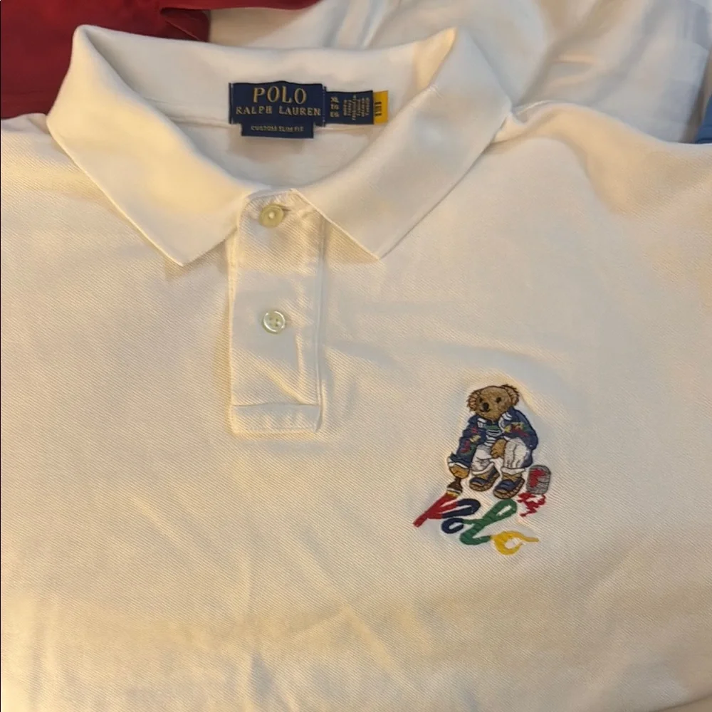 Ralph Lauren White Polo Shirt Classic Cotton Casual - Picture 1 of 1